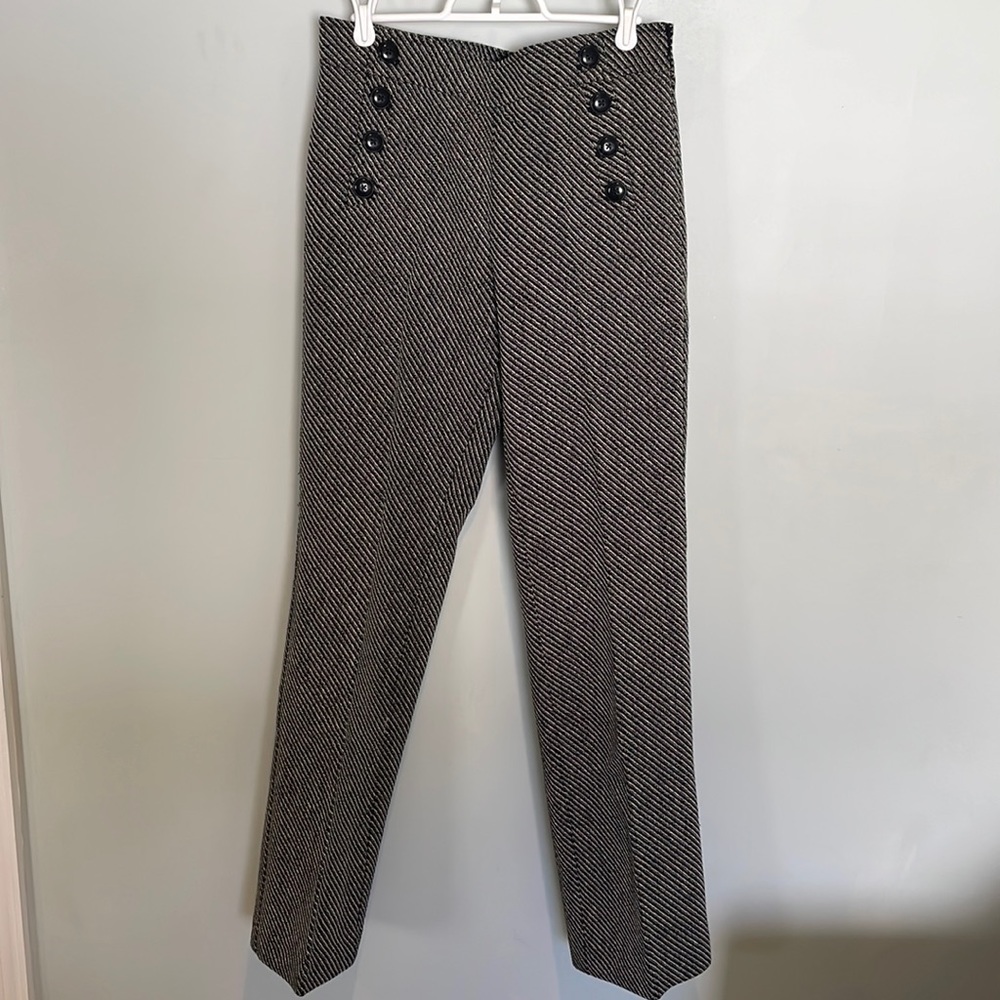 Ann Taylor Loft Original Dress Trouser Pants black & white size 4